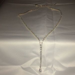 Silver Tone Plated/Cubic Zirconium Necklace